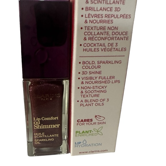NWT Clarins Full Size Lip oil in Purple Rain New in Box - Picture 5 of 6